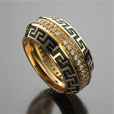 versace golden ring|versace wedding ring.